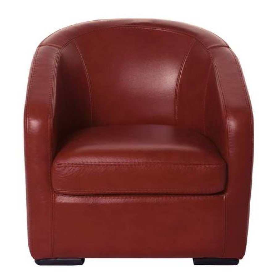 Camif Fauteuil Cabriolet Melbourne Cuir Pleine Fleur 2.6 Mm Best