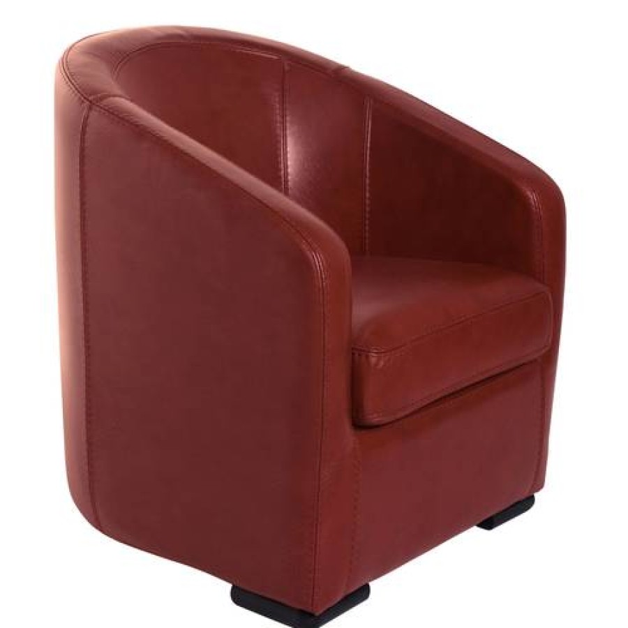 Camif Fauteuil Cabriolet Melbourne Cuir Pleine Fleur 2.6 Mm Best