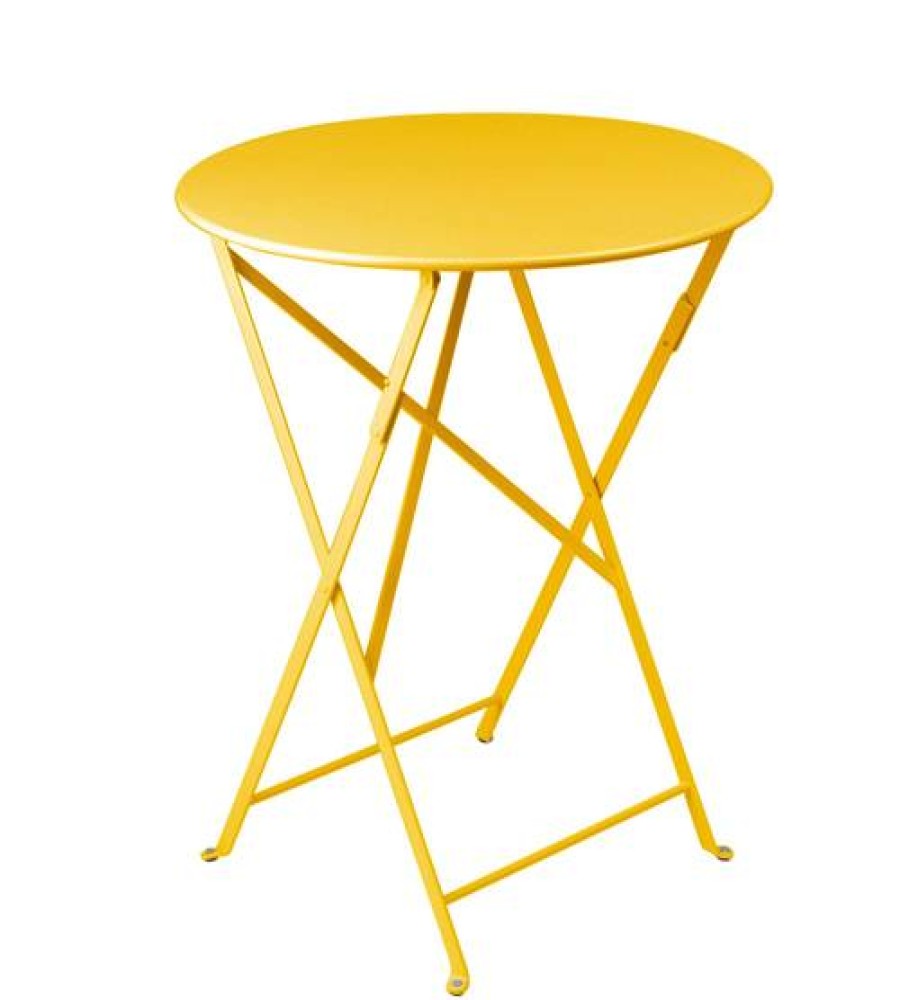 Camif Table Ronde Pliante O60 Cm Bistro En Acier Fermob Hot