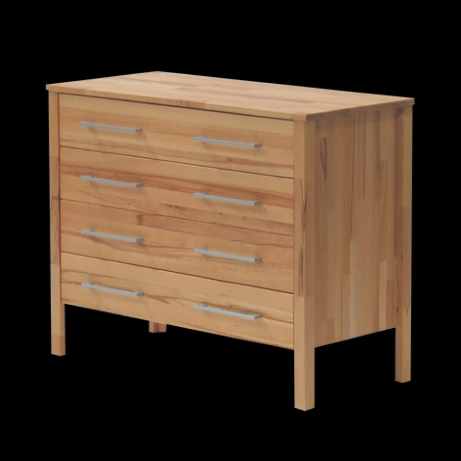 Camif Commode 4 Tiroirs Hetre Massif Charly Clearance