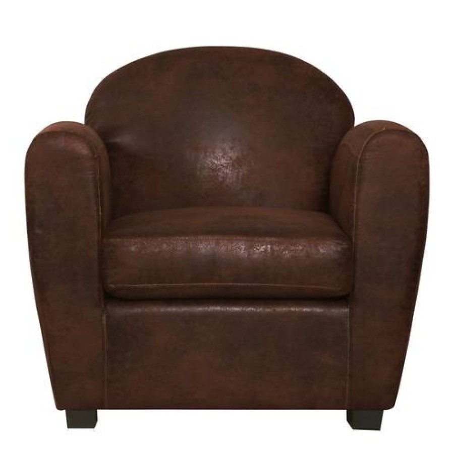 Camif Fauteuil Microfibre Aspect Cuir Vieilli Owen Online