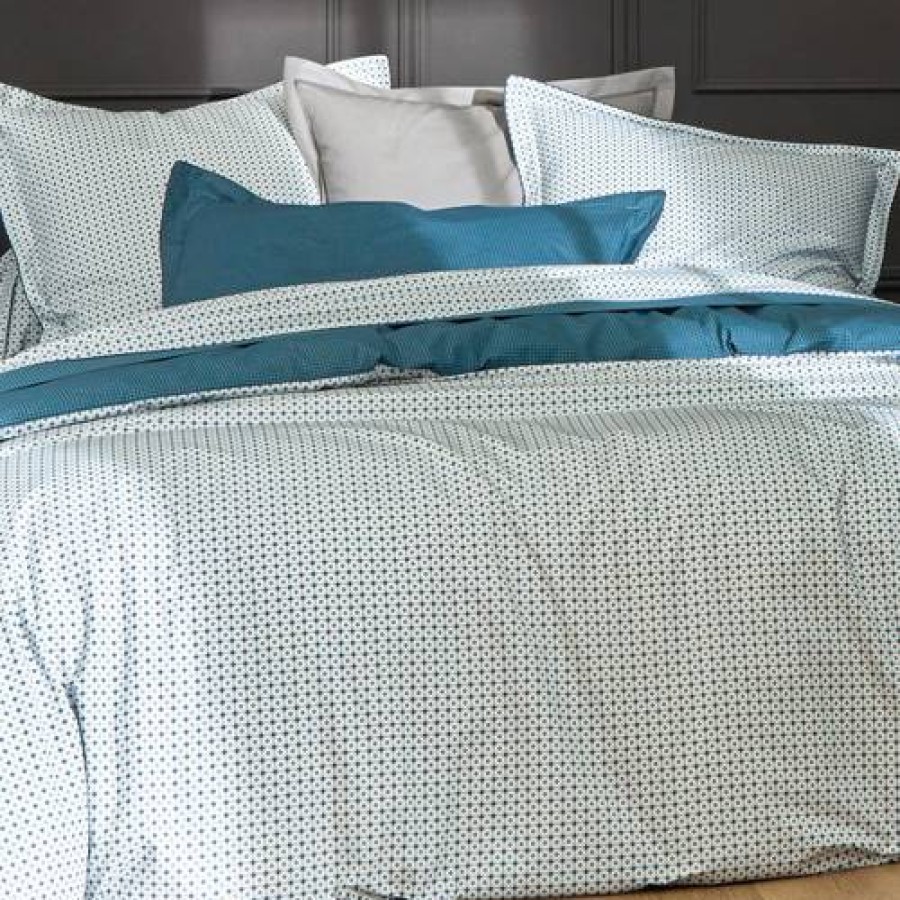 Camif Housse De Couette Percale Vice Versa Blanc Des Vosges Clearance