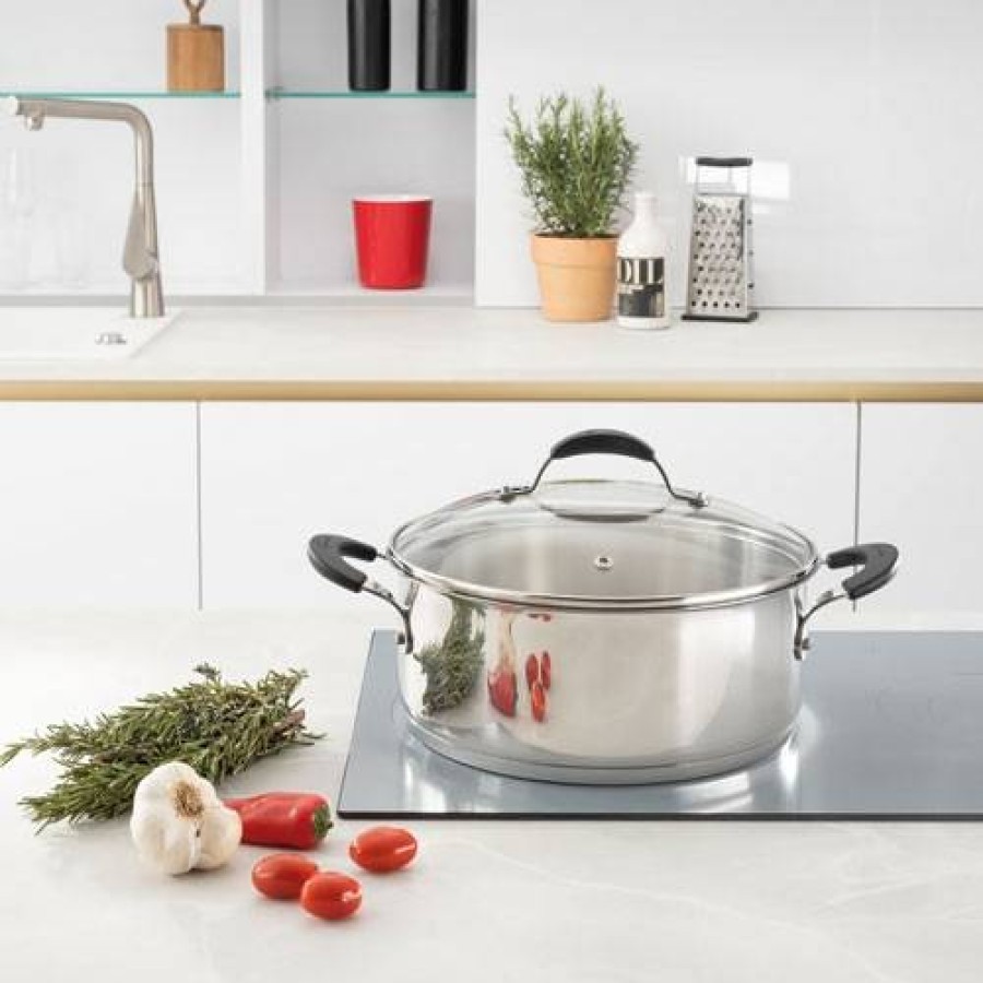 Camif Sauteuse 2 Anses Avec Couvercle 26 Cm Tempra Inox Lagostina Online