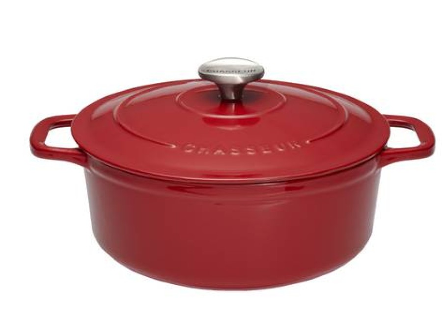 Camif Cocotte En Fonte Ronde 28 Cm Rubis - Sublime Chasseur New