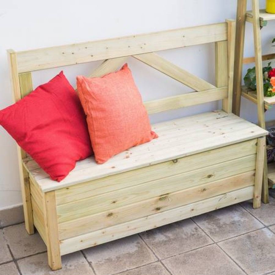 Camif Banc Coffre En Bois Elmo Ekju Clearance