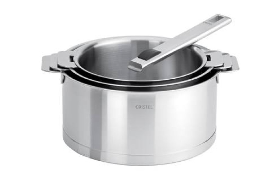 Camif 3 Casseroles Cristel Strate 16 A 20 Cm Avec Poignee Inox Wholesale