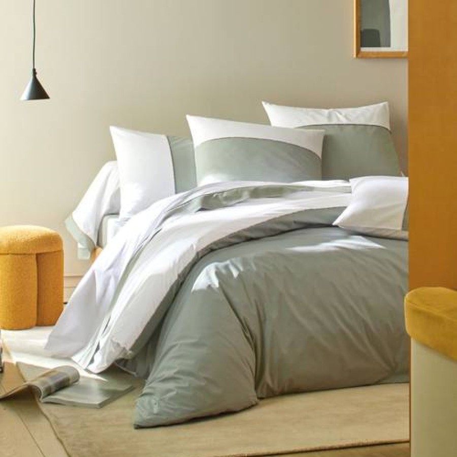 Camif Housse De Couette Bicolore Percale, Duo Blanc Des Vosges New