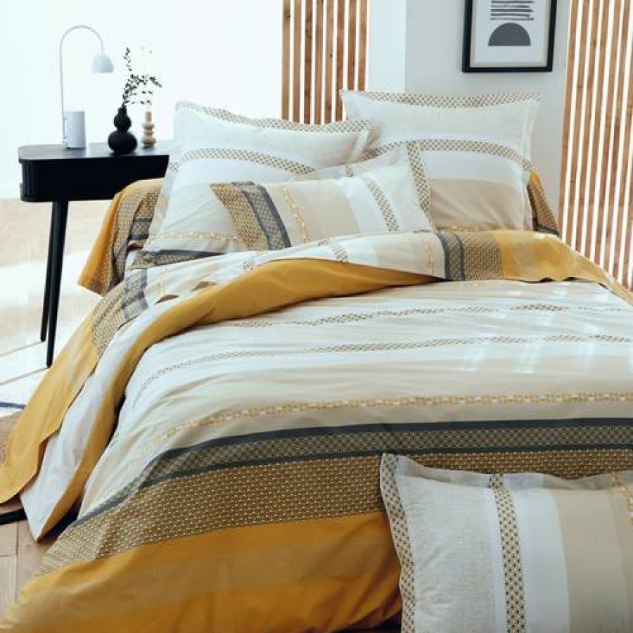 Camif Drap Housse Percale Marlow Miel Tradilinge, Beige Best