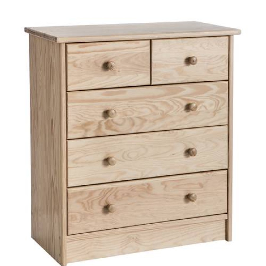 Camif Commode Pin Massif 5 Tiroirs Iris Esat Le Hameau New