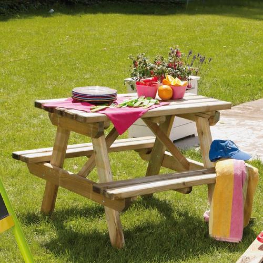 Camif Table Picnic Avec Deux Banc Aurea En Bois Soulet Online