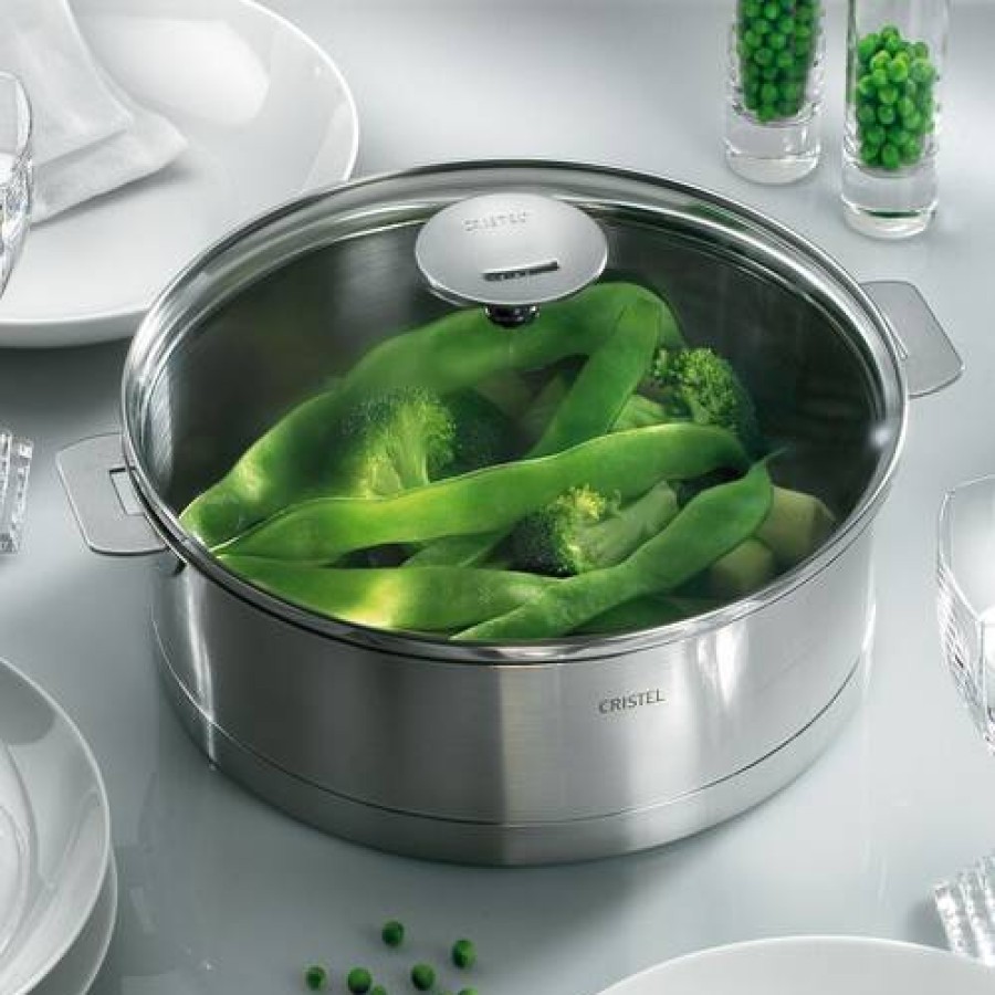 Camif Sauteuse Exceliss + Couvercle Verre Cristel Strate - 24 Cm Clearance