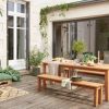 Camif Table 200 X 78 Cm Avec Deux Bancs En Bois Eloise Ekju Online