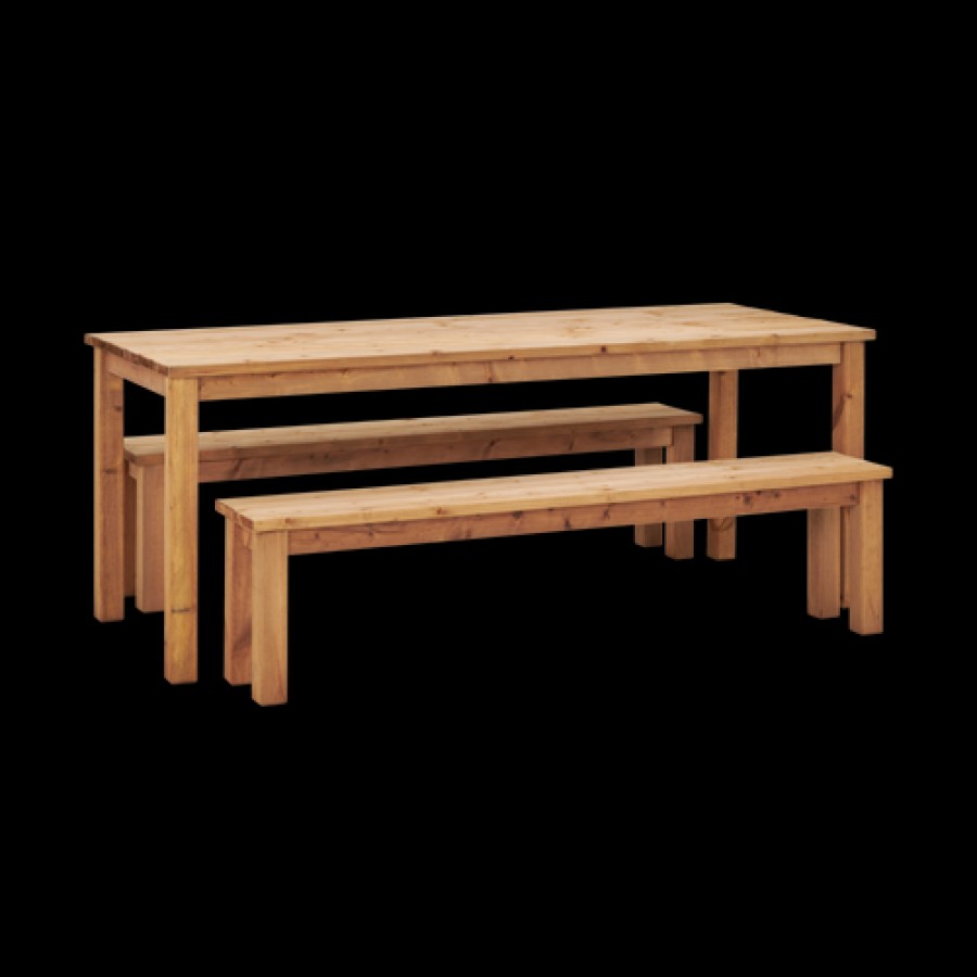 Camif Table 200 X 78 Cm Avec Deux Bancs En Bois Eloise Ekju Online