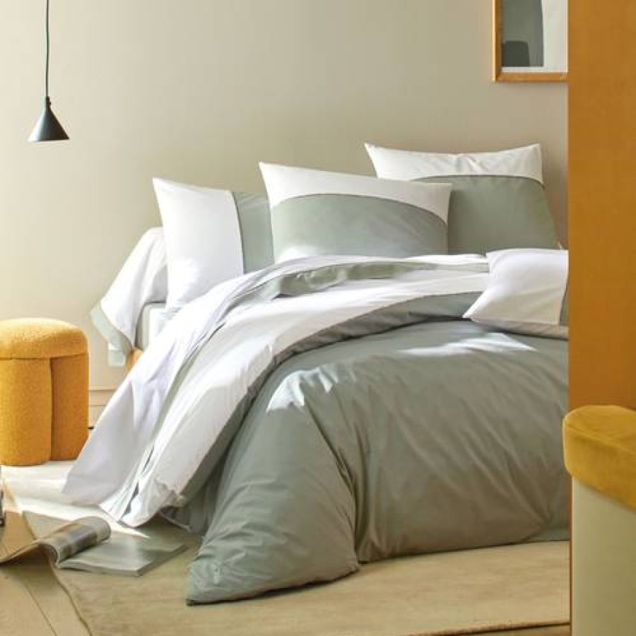 Camif Taie Bicolore Percale, Duo Blanc Des Vosges Best