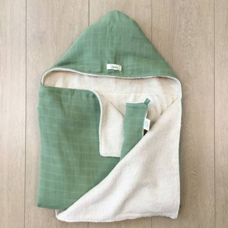 Camif Cape De Bain Coton Bio Pitigaia, Vert Wholesale