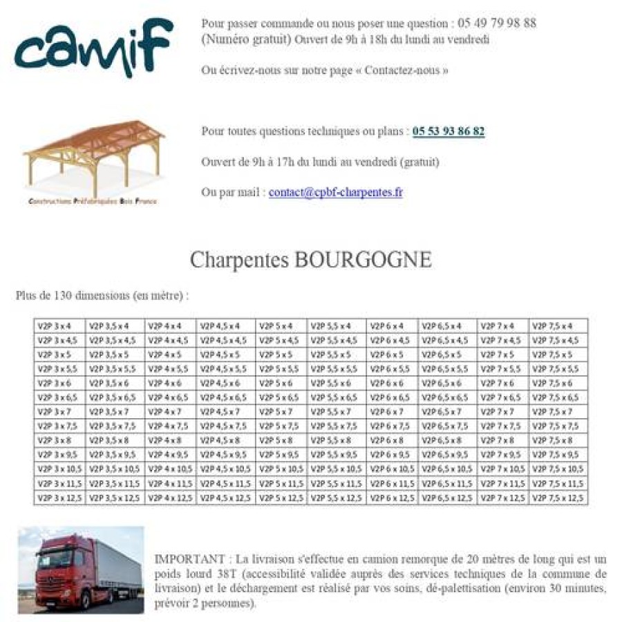 Camif Abri Deux Pentes Pour Voiture Bourgogne En Bois Cpbf Hot