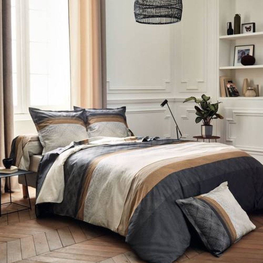 Camif Housse De Couette Satin Tiago Noir Tradilinge Clearance