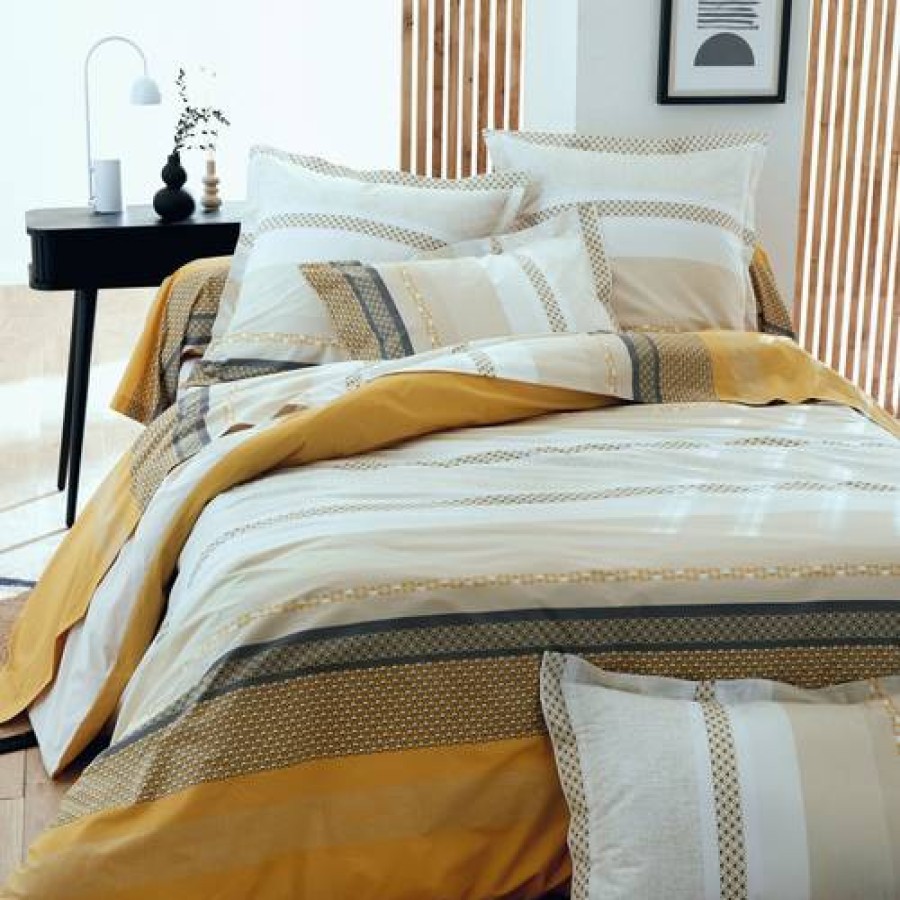 Camif Taie D'Oreiller Percale Marlow Miel Tradilinge Clearance