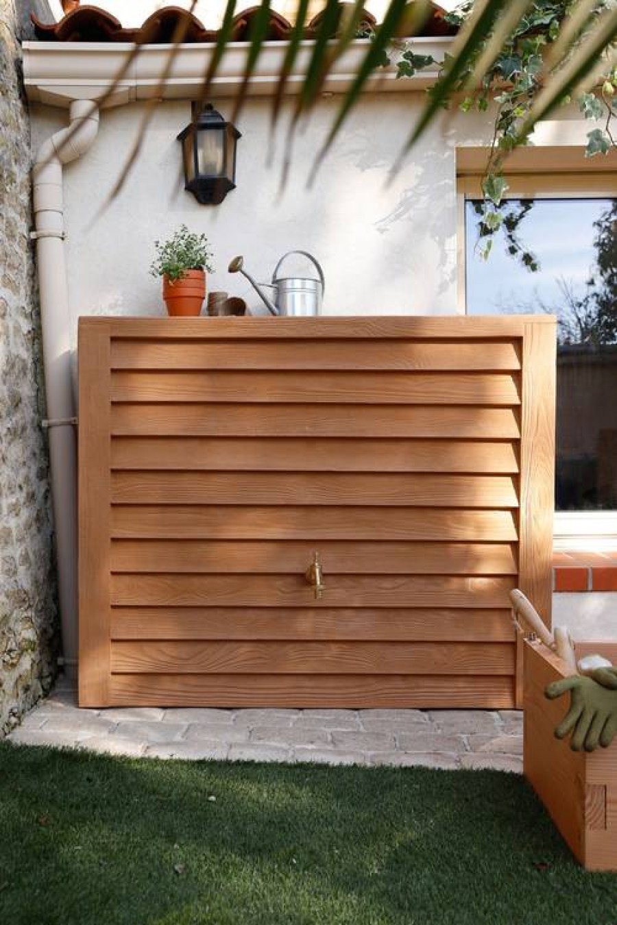 Camif Kit Recuperateur D'Eau 350 L Woody Aspect Bois Clair Garantia Online