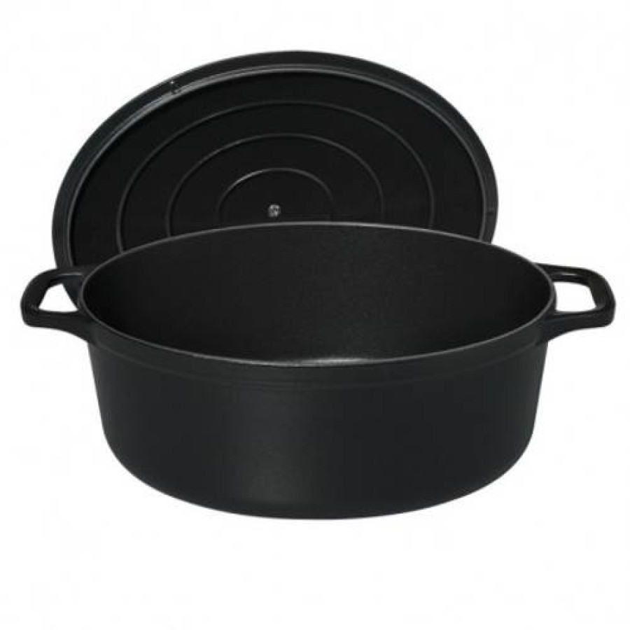 Camif Cocotte En Fonte Ovale Chasseur 31 Cm Noire Hot