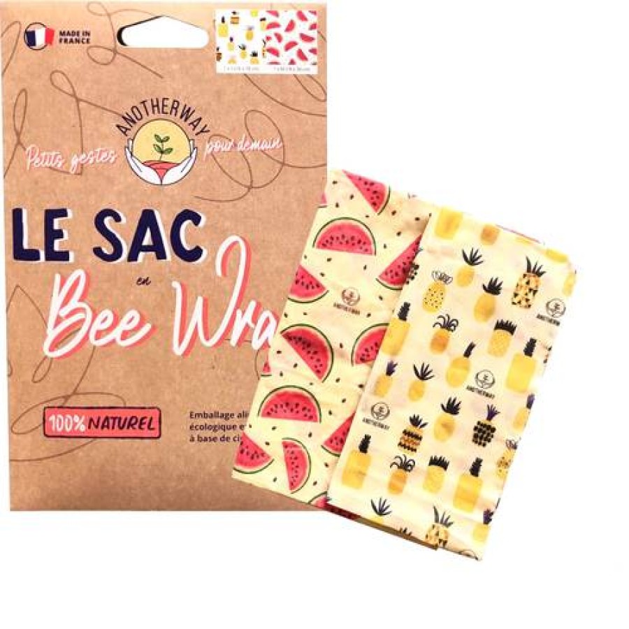 Camif Pack De 2 Sacs Alimentaire En Bee Wrap S/M Anotherway Clearance