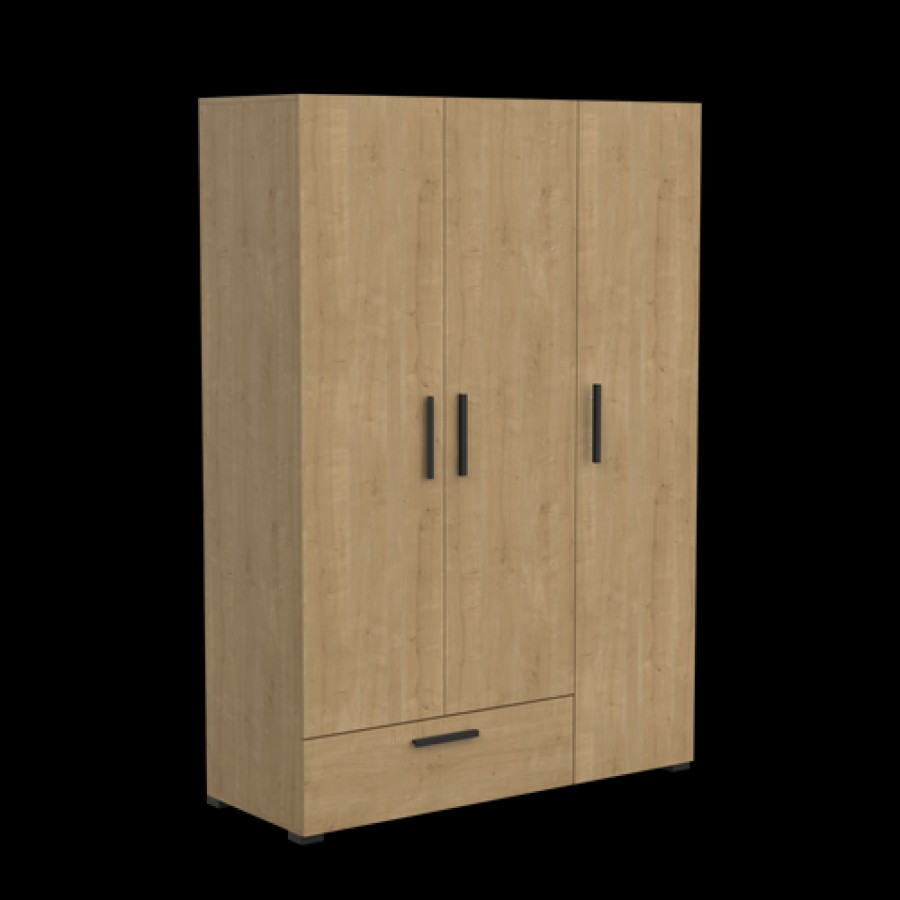 Camif Armoire Decor Bois 3 Portes 1 Tiroir Charline Hot