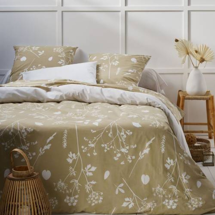 Camif Housse De Couette Percale Bio Helen, Beige Camif Edition New