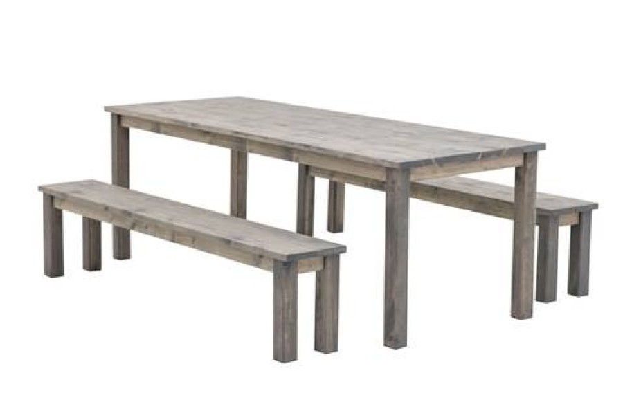 Camif Table 178 X 78 Cm Avec Deux Bancs En Bois Eleonore Ekju Hot