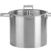 Camif Marmite Inox 22 Cm Et Couvercle Plat En Verre Strate Fixe Cristel Clearance